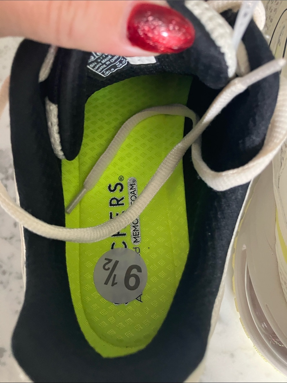 Skechers Cream and Pale Yellow Chunky Athletic Sneakers - Picture 5 of 8